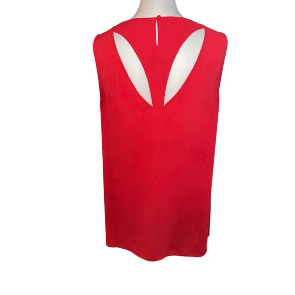 BCBG Maxazria Red Sleeveless  Top Medium - Picture 2 of 4